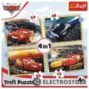 Trefl Puzzle 4w1 Do startu gotowi start Auta Cars 3