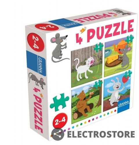 Granna Puzzle z myszką 4 ,6,9,12 elementów