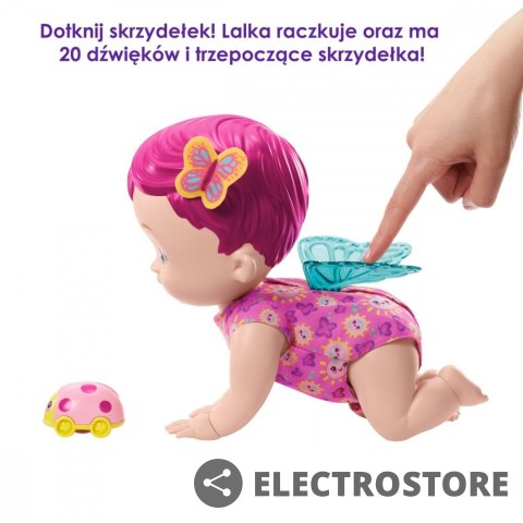 Mattel Lalka My Garden Baby Raczkujący Bobasek-Motylek różowa Mattel Lalka My Garden Baby Raczkujący Bobasek-Motylek różowa