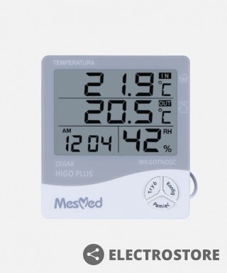 Mesmed Higrometr MM-778 Higo Plus z fukcją termometru i zegara