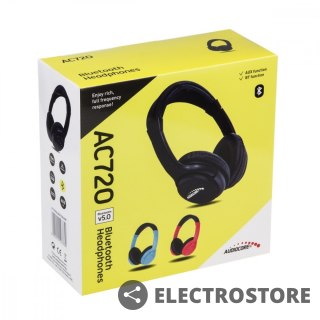 Audiocore Słuchawki bezprzewodowe nauszne AC720BL Niebieskie