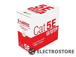 Q-LANTEC Kabel teleinformatyczny U/UTP kat.5E PVC 100% Miedź 305m - 10 lat gwarancji