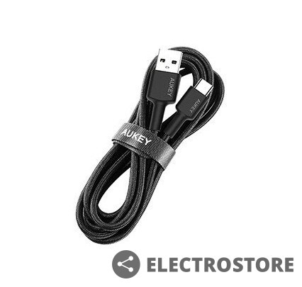 AUKEY CB-CA1 OEM nylonowy kabel Quick Charge USB C-USB A | FCP | AFC | 1m | 5Gbps | 3A | 60W PD | 20V AUKEY CB-CA1 OEM nylonowy kabel Quick Charge USB C-USB A | FCP | AFC | 1m | 5Gbps | 3A | 60W PD | 20V