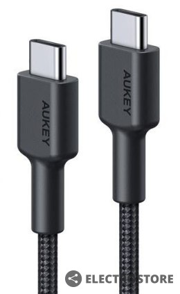 AUKEY CB-CC3 OEM nylonowy kabel Quick Charge USB C - USB C | 3m | 5Gbps | 60W PD | 20V