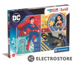 Clementoni Puzzle 3 x 48 elementów Super Kolor DC Comics