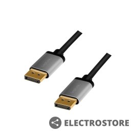 LogiLink Kabel DisplayPort 4K/60 Hz,DP/M do DP/M aluminium 2m
