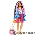 Mattel Lalka Barbie Extra Sportowa sukienka/Czarno-różowe włosy