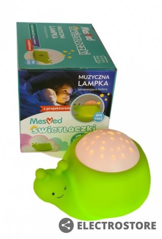 Mesmed Lampka nocna z projektorem i poztywką MM003 Ślimaczuś