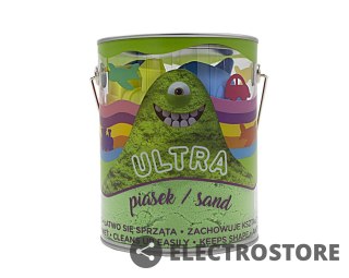 Epee Piasek UltraPiasek puszka 900g 4 duże foremki 2 narzędzia zielony Pojazdy