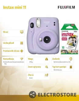 Fujifilm Aparat Instax mini 11 lilac purple + 10 zdjęć