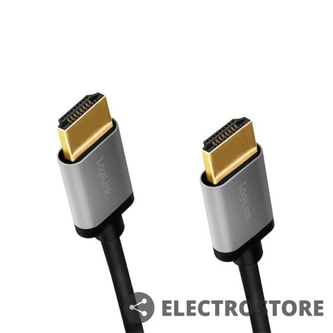 LogiLink Kabel HDMI 4K/60Hz aluminium 5m Czarny LogiLink Kabel HDMI 4K/60Hz aluminium 5m Czarny