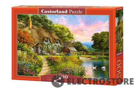 Castor Puzzle 1500 elementów Wiejska chatka nad jeziorem