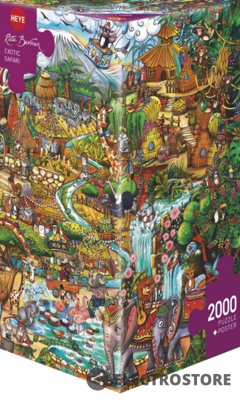 Heye Puzzle 2000 elementów Egzotyczne safari