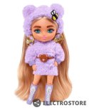 Mattel Lalka Barbie Extra Minis Fioletowy kaptur/Blond kucyki