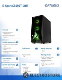 OPTIMUS Komputer E-Sport GB450T-CR13 RYZEN 5 3600/16GB/1TB/RX 6600 8G/WIN11H