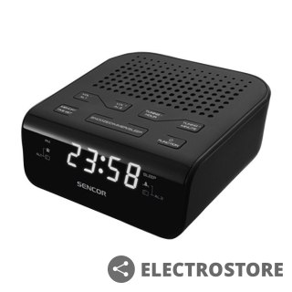 Sencor SRC 136 B Radiobudzik, wyświetlacz LED, prog. 20 stacji FM