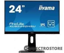 IIYAMA Monitor 24 XUB2492HSU- SPEAKERS,ULTRASLIM,USB