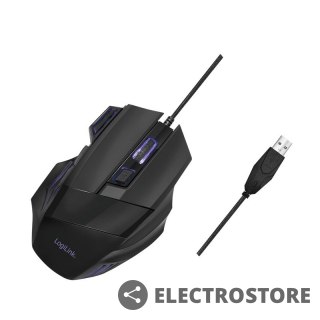 LogiLink Optyczna mysz gamingowa 2400 dpi, Czarna