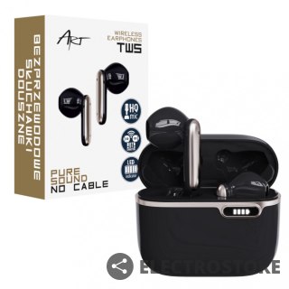 ART Słuchawki Bluetooth z HQ Mikrofonem TWS (USB-C) Czarne
