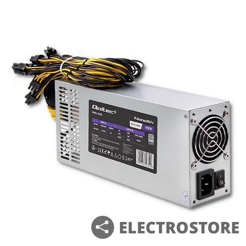 Qoltec Zasilacz PCI-E 1850W | 80 Plus Miner | Gaming Miner