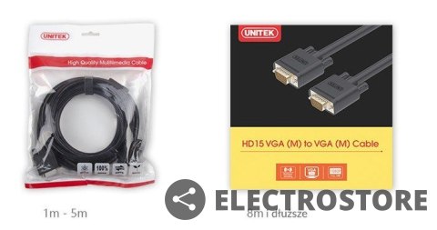 Unitek Kabel VGA PREMIUM HD15 M/M, 1.0m; Y-C511G Unitek Kabel VGA PREMIUM HD15 M/M, 1.0m; Y-C511G