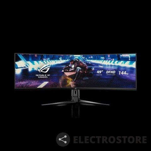 Asus Monitor 49 XG49VQ VA 32:9 (3840 x 1080) ROG Strix 144Hz 4ms 1200nit 125% sRGB HDR400 HDMI DP USB B 2xUSB3.0 GŁOŚNIK Asus Monitor 49 XG49VQ VA 32:9 (3840 x 1080) ROG Strix 144Hz 4ms 1200nit 125% sRGB HDR400 HDMI DP USB B 2xUSB3.0 GŁOŚNIK