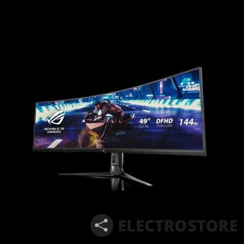 Asus Monitor 49 XG49VQ VA 32:9 (3840 x 1080) ROG Strix 144Hz 4ms 1200nit 125% sRGB HDR400 HDMI DP USB B 2xUSB3.0 GŁOŚNIK Asus Monitor 49 XG49VQ VA 32:9 (3840 x 1080) ROG Strix 144Hz 4ms 1200nit 125% sRGB HDR400 HDMI DP USB B 2xUSB3.0 GŁOŚNIK