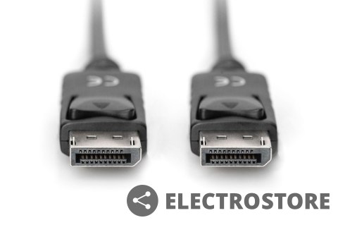 Digitus Kabel połączeniowy DisplayPort z zatrzaskami 1080p 60Hz FHD Typ DP/DP M/M czarny 15m Digitus Kabel połączeniowy DisplayPort z zatrzaskami 1080p 60Hz FHD Typ DP/DP M/M czarny 15m