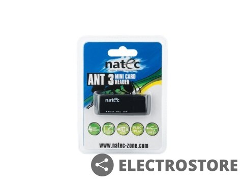 Natec Czytnik kart pamięci ANT 3 Mini (SDHC/MMC/M2/Micro SD) Black Natec Czytnik kart pamięci ANT 3 Mini (SDHC/MMC/M2/Micro SD) Black
