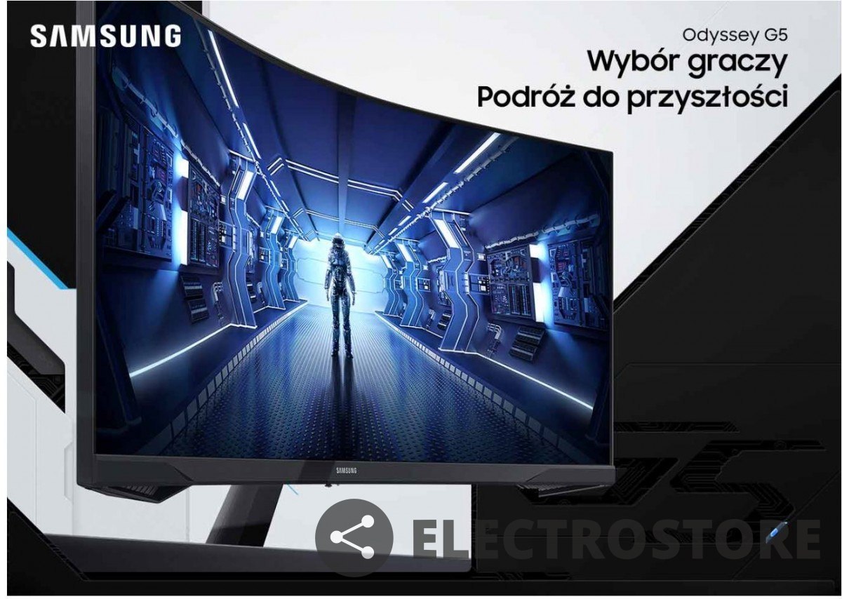 Samsung Monitor 34 cale LC34G55TWWRXEN VA 3440x1440 Ultra WQHD 21:9 format kinowy 1xHDMI/1xDP 1 ms (MPRT) zakrzywiony 165Hz Gaming