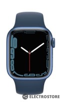 Apple Watch Series 7 GPS, 45mm Koperta z aluminium w kolorze niebieskim z paskiem sportowym w kolorze błękitnej toni - Regular