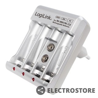 LogiLink Ładowarka do akumulatorów Ni-Mh, Ni-Cd, AA, AAA, 9V