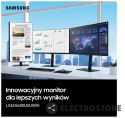 Samsung Monitor 32 cale LS32A600UUUXEN VA 2560x1440 WQHD 16:9 1xHDMI 1xUSB-C 2xDP (In+Out) 3xUSB 3.0 LAN (RJ45) 5ms HAS+PIVOT płaski 