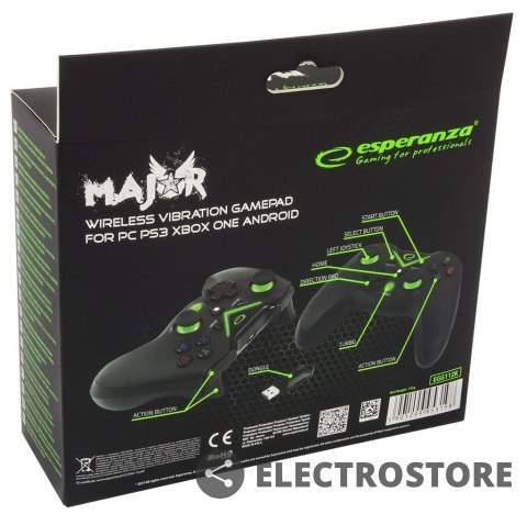 Esperanza GAMEPAD BEZPRZEWODOWY PC/PS3/XBOX ONE SERIES X/S USB MAJOR Esperanza GAMEPAD BEZPRZEWODOWY PC/PS3/XBOX ONE SERIES X/S USB MAJOR