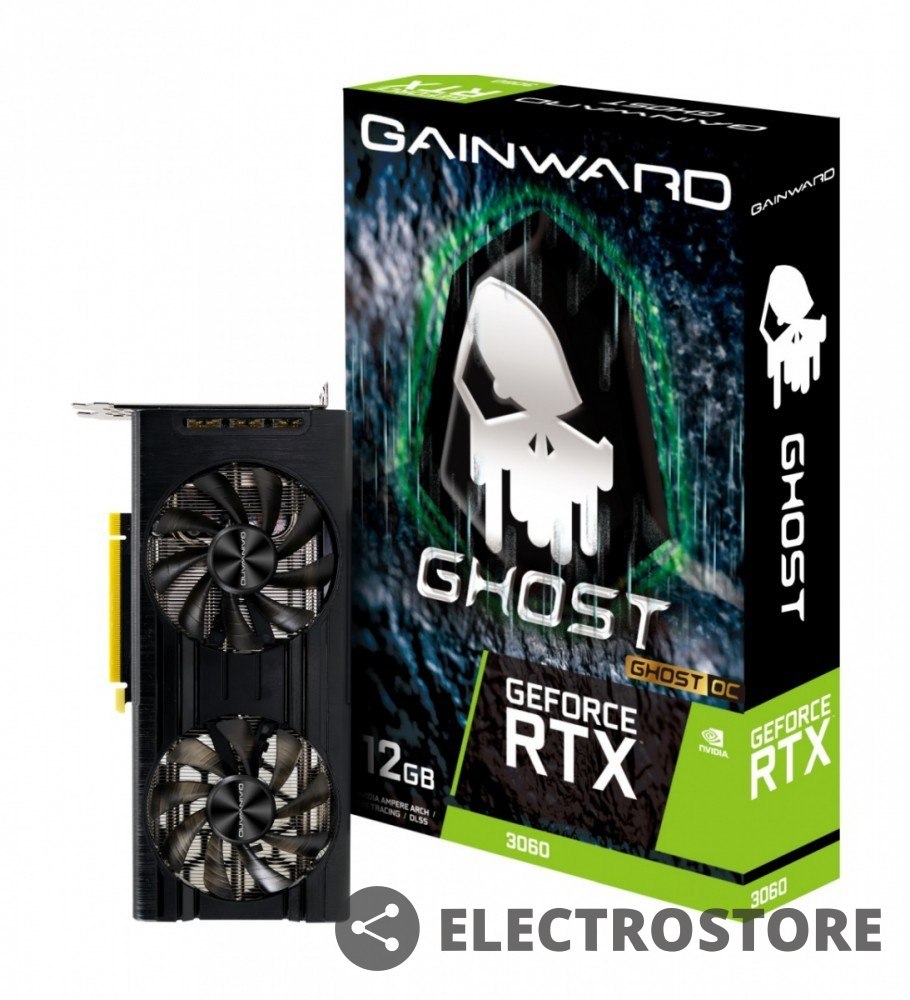 Gainward Karta graficzna GeForce RTX 3060 GHOST OC 12GB GDDR6 192bit HDMI/3DP