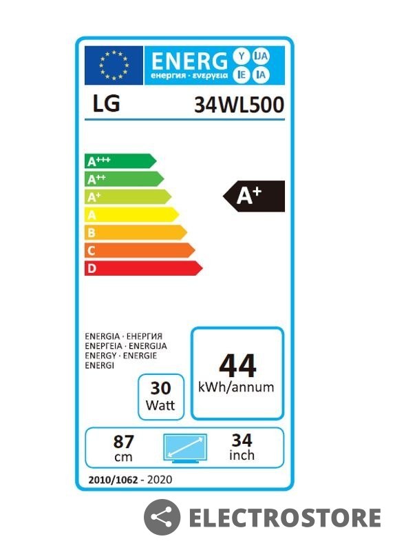 LG Electronics Monitor 34 cale 34WL500-B 21:9 IPS QHD HDR10 FreeSync