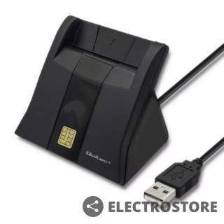 Qoltec Inteligentny czytnik chipowych kart ID | USB 2.0 | Plug&play