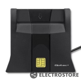 Qoltec Inteligentny czytnik chipowych kart ID | USB 2.0 | Plug&play