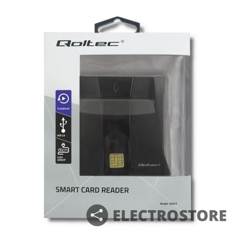 Qoltec Inteligentny czytnik chipowych kart ID | USB 2.0 | Plug&play Qoltec Inteligentny czytnik chipowych kart ID | USB 2.0 | Plug&play