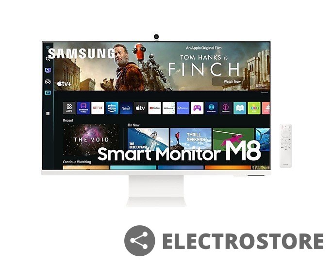Samsung Monitor 32 cale LS32BM801UUXEN VA 3840x2160 UHD 16:9 1xMicro HDMI/1xUSB-C+1xUSB-C (65W) 4 ms (GTG) HAS Webcam głośniki płaski bi