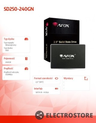 AFOX Dysk SSD - 240GB TLC 555 MB/s