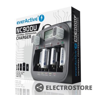 EverActive Ładowarka procesorowa NC-900U Uniwersalna, ładująca nietypowe konfiguracje akumulatorów