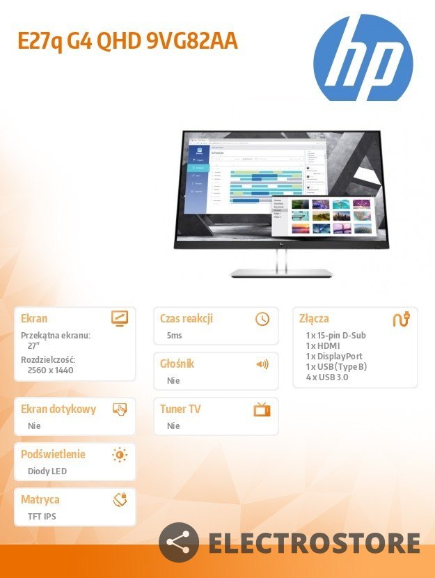 HP Inc. Monitor E27q G4 QHD 9VG82AA