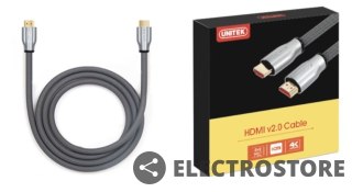 Unitek Kabel HDMI M/M 10m, v2.0, oplot, złoty, Y-C142RGY