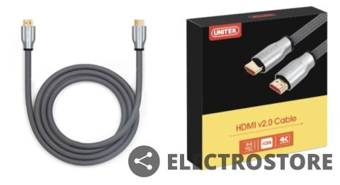 Unitek Kabel HDMI M/M 10m, v2.0, oplot, złoty, Y-C142RGY Unitek Kabel HDMI M/M 10m, v2.0, oplot, złoty, Y-C142RGY