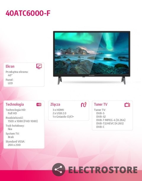 Allview Telewizor LED 40 cali 40ATC6000-F Allview Telewizor LED 40 cali 40ATC6000-F