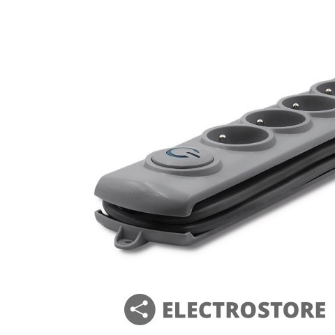 Qoltec Listwa antyprzepięciowa Quick Switch, 6 gniazd, 3m, szara Qoltec Listwa antyprzepięciowa Quick Switch, 6 gniazd, 3m, szara