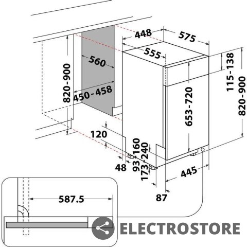 Whirlpool Zmywarka WSBO3O23PFX Whirlpool Zmywarka WSBO3O23PFX