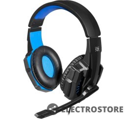 Defender Słuchawki nauszne z mikrofonem WARHEAD G-390 Czarno-niebieskie