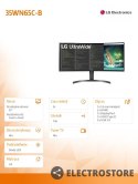 LG Electronics Monitor 35 cali 35WN65C-B 21:9 QHD Curved AMD FreeSync